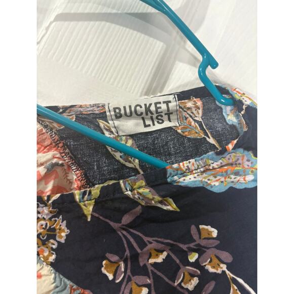 Bucket List Bucketlist Floral Aztec  Boho Top Blouse Size Medium - Picture 3 of 3